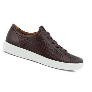 Pánské Boty Casual Ecco Soft 7 Laced Káva | CZ 477RVD